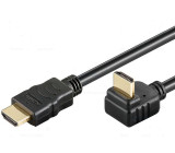 Kabel HDMI 1.4 HDMI vidlice - HDMI zástrčka 270° 1,5m černá