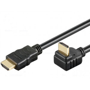 Kabel HDMI 1.4 HDMI vidlice - HDMI zástrčka 270° 3m černá
