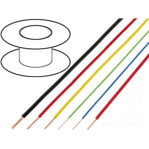 Kabel FLRY licna Cu 6mm2 PVC černá 60V 50m Třída:5