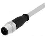 M12 0,5m vidlice PIN:8 přímý kód A-DeviceNet / CANopen PVC