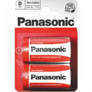 Baterie PANASONIC R20 RED Zinc 1,5V blistr 2ks