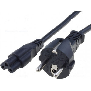 Kabel CEE 7/7 (E/F) vidlice, IEC C5 zásuvka 2m černá PVC 2,5A