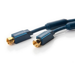 Kabel F vidlice z obou stran zlacený 1m modrá