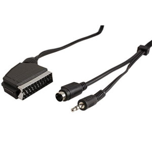 Kabel SCART - S-VHS JACK 3,5mm 1,5m kabel k propojení TV s PC