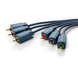 Kabel RCA vidlice x3,z obou stran 15m Povrch: zlacený modrá
