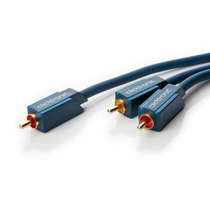 Kabel RCA vidlice RCA vidlice x2 zlacený 3m modrá