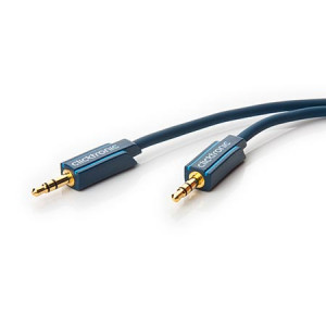 Kabel Jack 3,5 mm vidlice z obou stran zlacený 5m modrá