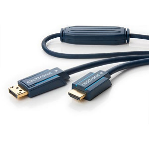 Kabel DisplayPort vidlice, HDMI vidlice 1m modrá
