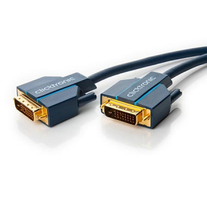 Kabel dual link DVI-D (24+1) vidlice z obou stran 1m modrá