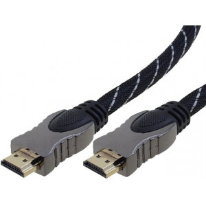 Kabel HDMI 1.4 HDMI vidlice z obou stran 3m šedo-černá