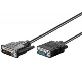 Kabel D-Sub 15pin HD vidlice, DVI-I (24+5) vidlice 1m