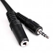 Kabel Jack 3,5 mm zásuvka, Jack 3,5 mm vidlice 1,5m černá