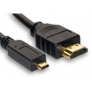 Kabel HDMI 1.4 HDMI micro vidlice - HDMI vidlice 1,5m černá