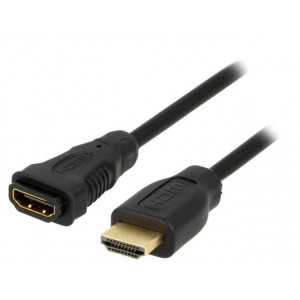 Kabel HDMI 1.4 HDMI zásuvka HDMI vidlice 1,5m černá
