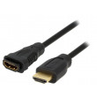 Kabel HDMI 1.4 HDMI zásuvka HDMI vidlice 3m černá