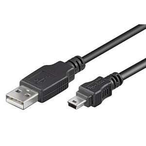 Kabel USB 2.0 USB mini 5pin vidlice Canon, USB A vidlice 1,8m