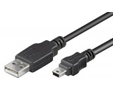 Kabel USB 2.0 USB mini 5pin vidlice Canon, USB A vidlice 0,3m