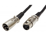 Kabel XLR vidlice 3pin, XLR zásuvka 3pin 6m černá