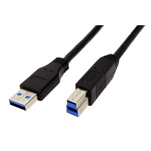 Kabel USB 3.0 USB A vidlice, USB B vidlice 3m černá