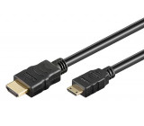 Kabel HDMI 1.4 HDMI mini vidlice - HDMI vidlice 5m černá