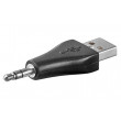 Adaptér USB 2.0 Jack 3,5mm 3pin vidlice,USB A vidlice