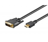 Kabel HDMI 1.4 DVI-D (18+1) vidlice - HDMI vidlice 5m černá
