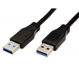 Kabel USB 3.0 z obou stran, USB 3.0 vidlice 1m černá 5Gbps