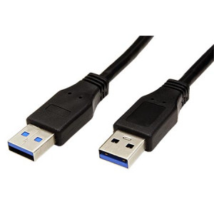 Kabel USB 3.0 z obou stran, USB 3.0 vidlice 1m černá 5Gbps