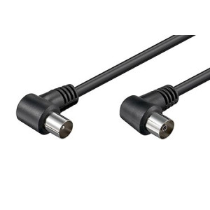 Koaxiální kabel 9.5mm angled socket, coaxial 9.5mm angled zástrčka