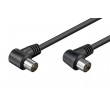 Koaxiální kabel 9.5mm angled socket, coaxial 9.5mm angled zástrčka