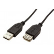 Kabel USB 2.0 USB A zásuvka, USB A vidlice 5m černá 480Mbps