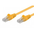 Patch cord U/UTP 5e lanko CCA PVC žlutá 1m 28AWG