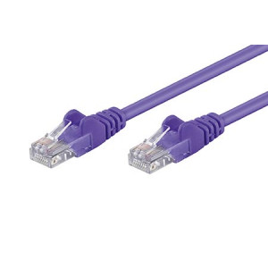 Patch cord U/UTP 5e lanko CCA PVC fialová 1m 28AWG