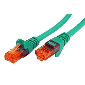 Patch cord U/UTP 6 lanko CCA PVC zelená 2m 24AWG