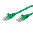 Patch cord U/UTP 5e lanko CCA PVC zelená 1m 28AWG