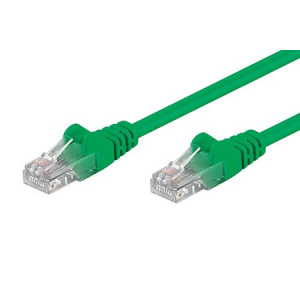 Patch cord U/UTP 5e lanko CCA PVC zelená 1m 28AWG