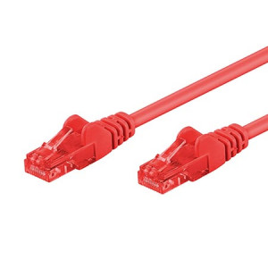 Patch cord U/UTP 6 lanko CCA PVC červená 15m 24AWG