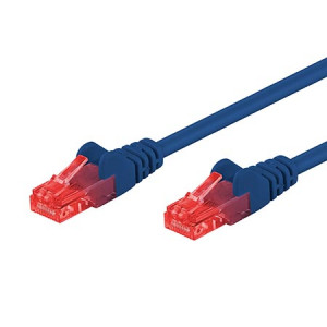 Patch cord U/UTP 6 lanko CCA PVC modrá 15m 24AWG