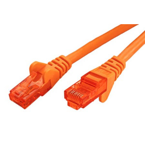 Patch cord U/UTP 6 lanko CCA PVC oranžová 1m 24AWG