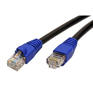 Patch cord U/UTP 6 CCA PE černá 10m 24AWG Použití: externí