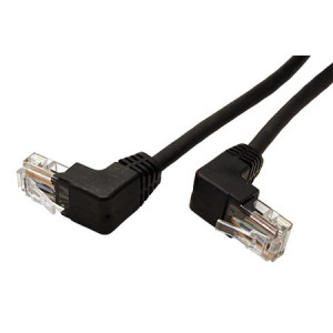 Patch cord U/UTP 5e lanko CCA PVC černá 2m 26AWG