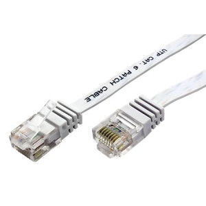 Patch cord U/UTP 6 lanko Cu PVC bílá 1m 32AWG