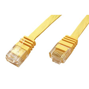 Patch cord U/UTP 6 lanko Cu PVC žlutá 1m 32AWG