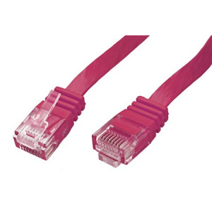 Patch cord U/UTP 6 licna Cu PVC růžová Dél.kabelu:1m