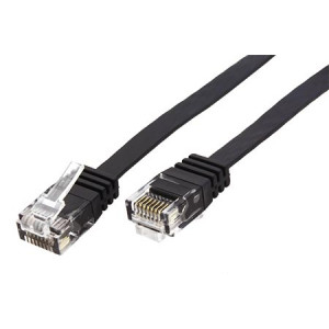 Patch cord U/UTP 6 lanko Cu PVC černá 15m 32AWG