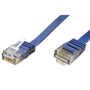 Patch cord U/UTP 6 lanko Cu PVC modrá 1m 32AWG