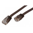 Patch cord U/UTP 6 lanko Cu PVC tmavě hnědá 1m 32AWG