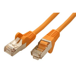 Patch cord F/UTP 5e lanko CCA PVC žlutá 7,5m 26AWG tienený