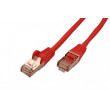 Patch cord F/UTP 5e lanko CCA PVC červená 1m 26AWG tienený