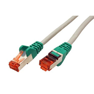 Patch cord S/FTP 6 lanko Cu LSZH šedá 1m